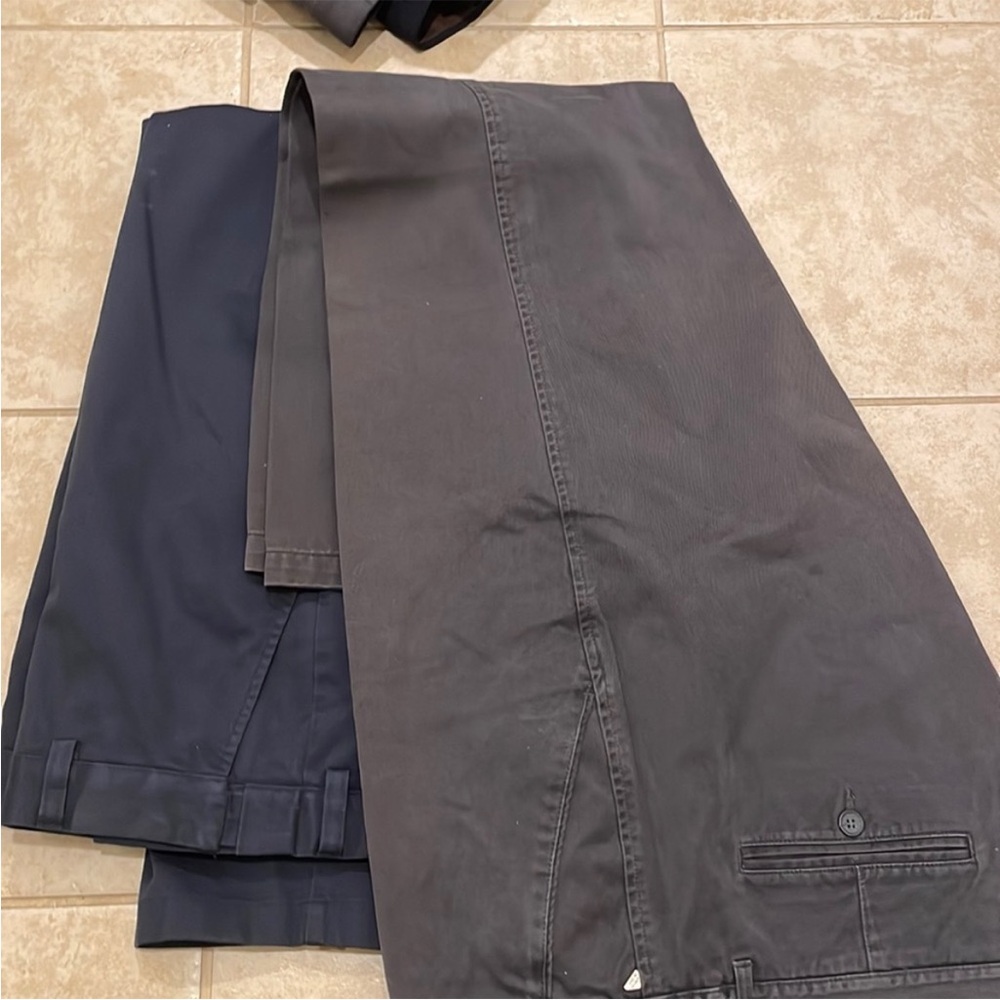 L.L. Bean Men's Gray and Navy Dress Pants